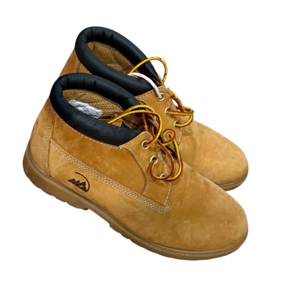 Colorado Womens Wheat Tan Nubuck Leather Ankle Boots Padded Collar Lug 8